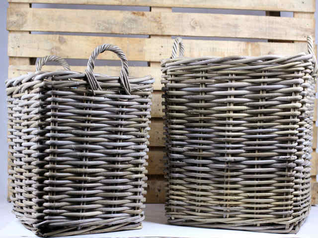 Square Wicker Log Baskets Set Of 2 - GT - LOGB02 Questions & Answers